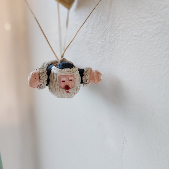 Vintage Santa Parachute Ornament – Hand-Painted Paper Mâché Whimsy! - Picture 13 of 16